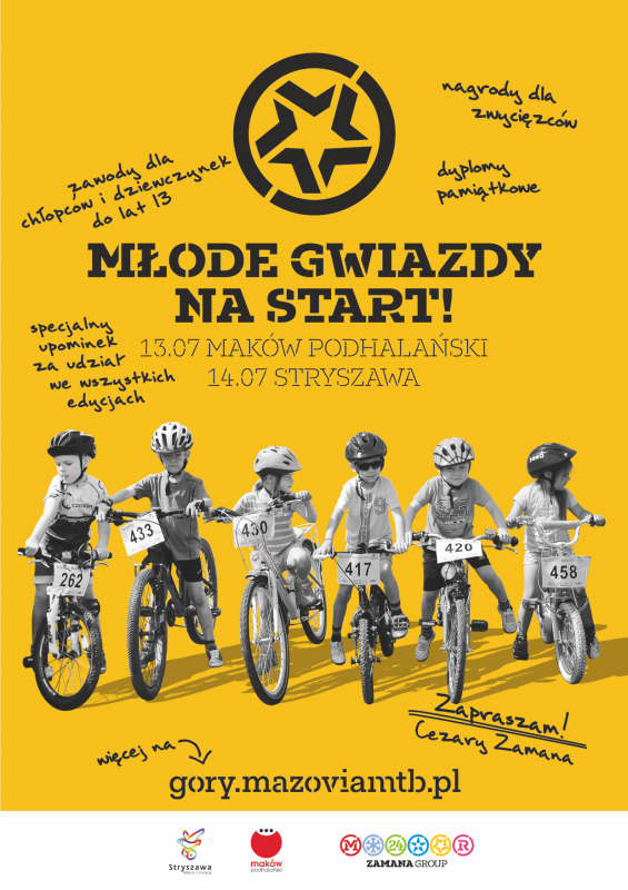 Obraz przedstawiający Zawody rowerowe dla dzieci, czyli Gwiazdka Południa czeka na najmłodszych