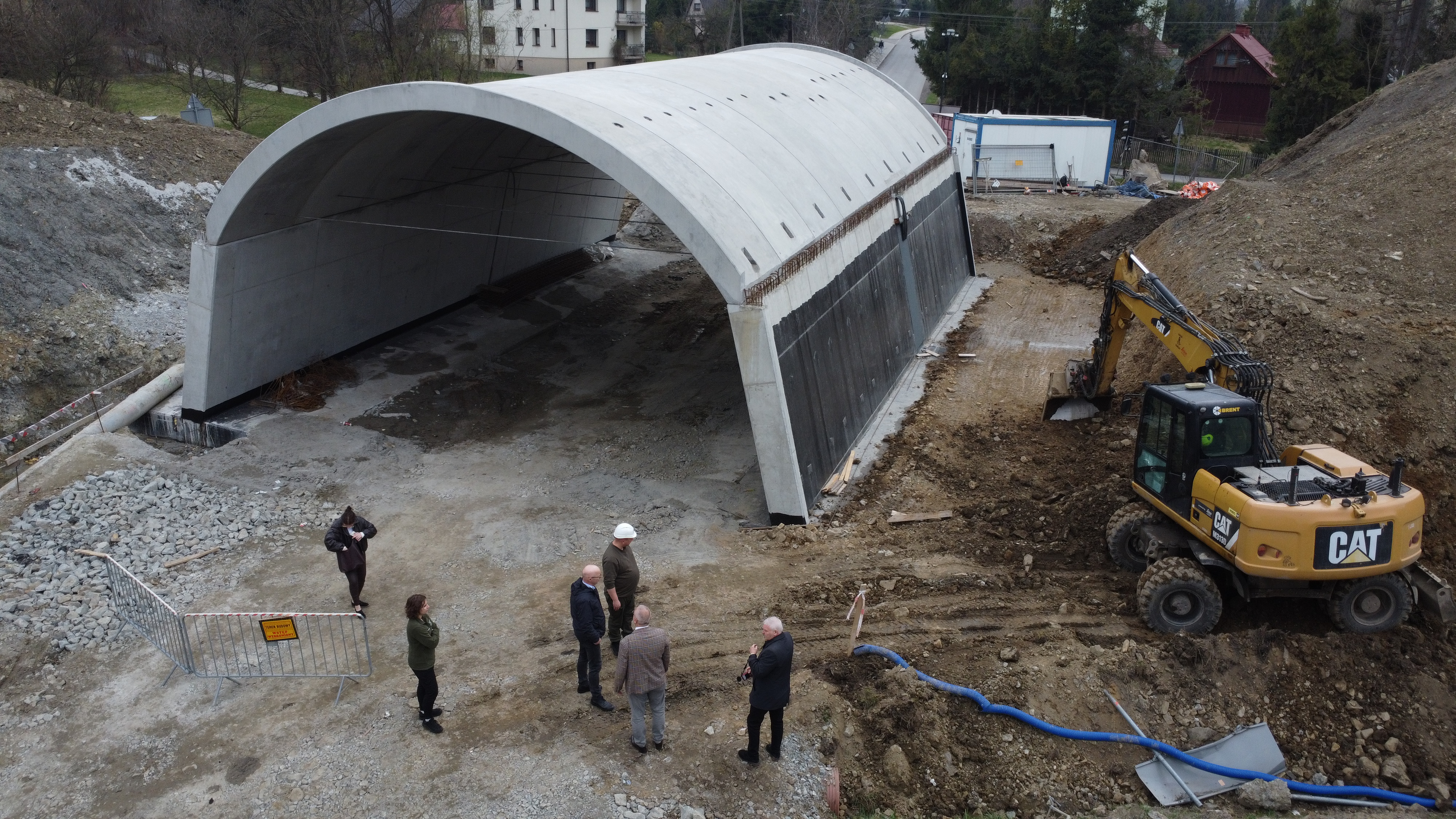 Obraz przedstawiający Wizyta Wojewody Małopolskiego na budowie tunelu w Lachowicach