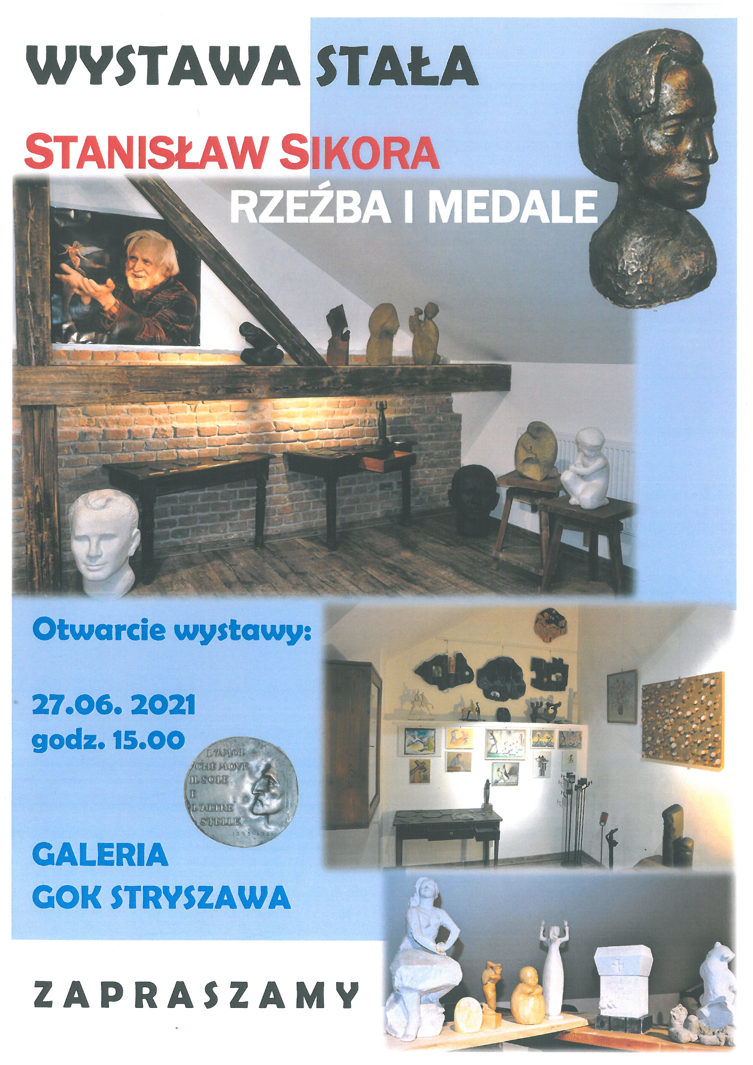 Obraz przedstawiający Zapraszamy na otwarcie wystawy stałej Stanisława Sikory
