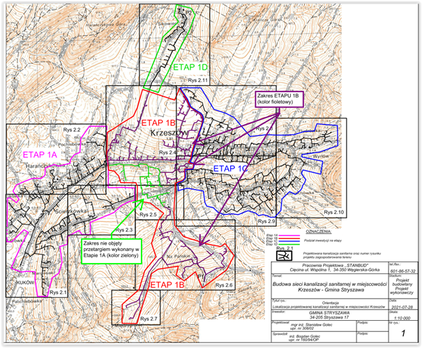 Obraz przedstawiający Budowa sieci kanalizacji sanitarnej w miejscowości Krzeszów gmina Stryszawa – etap 1B