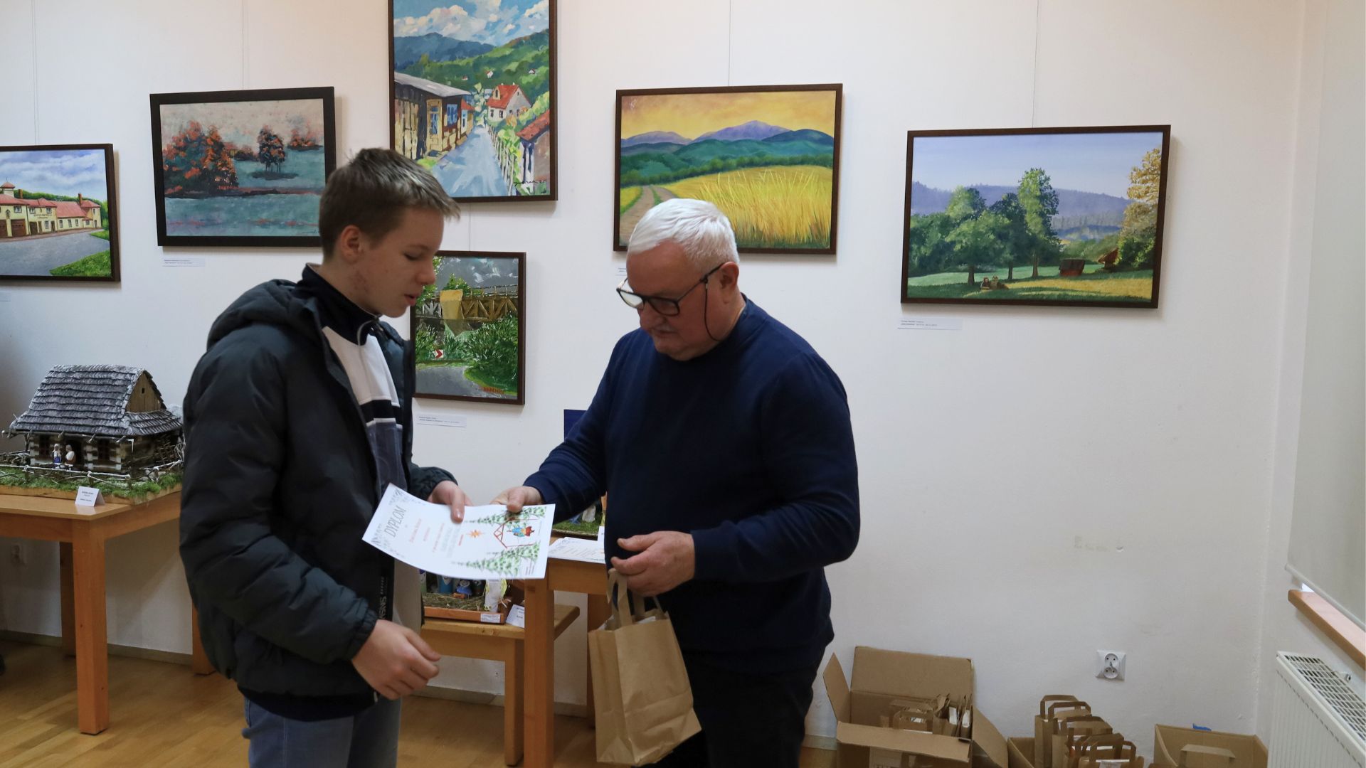 Obraz przedstawiający Gminny etap konkursu Babiogórska Szopka Regionalna. Edycja 2025.