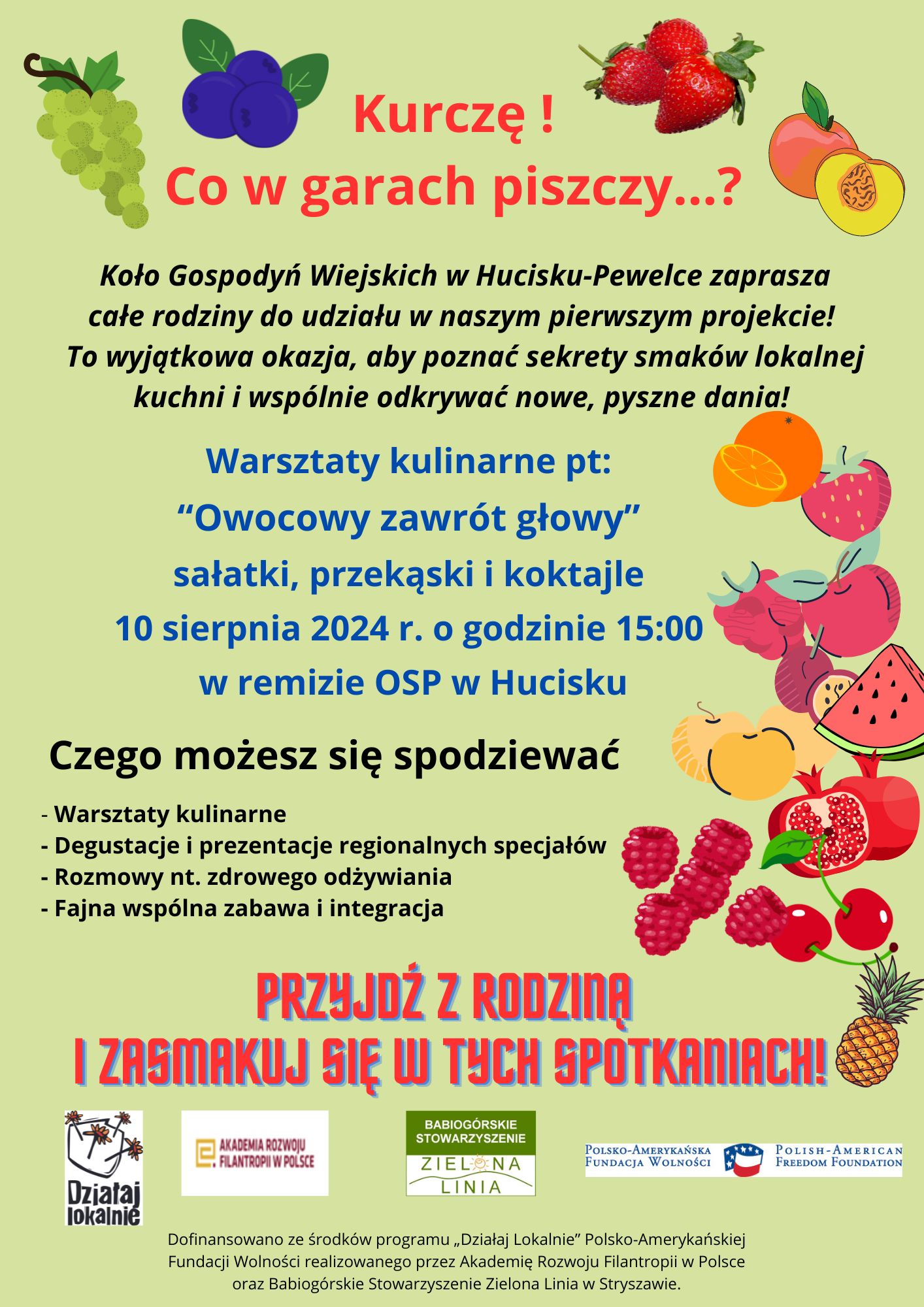 Obraz przedstawiający Kolejne warsztaty kulinarne w Hucisku