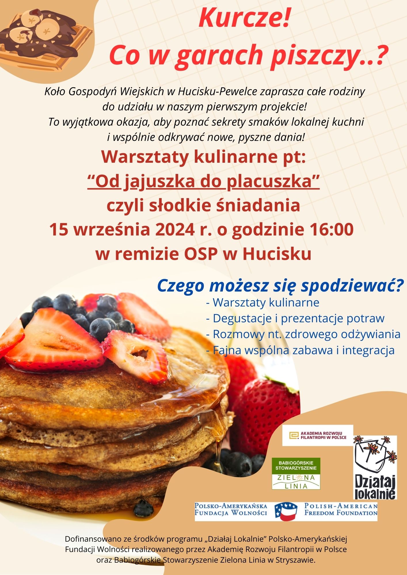 Obraz przedstawiający Trzecie warsztaty kulinarne w Hucisku