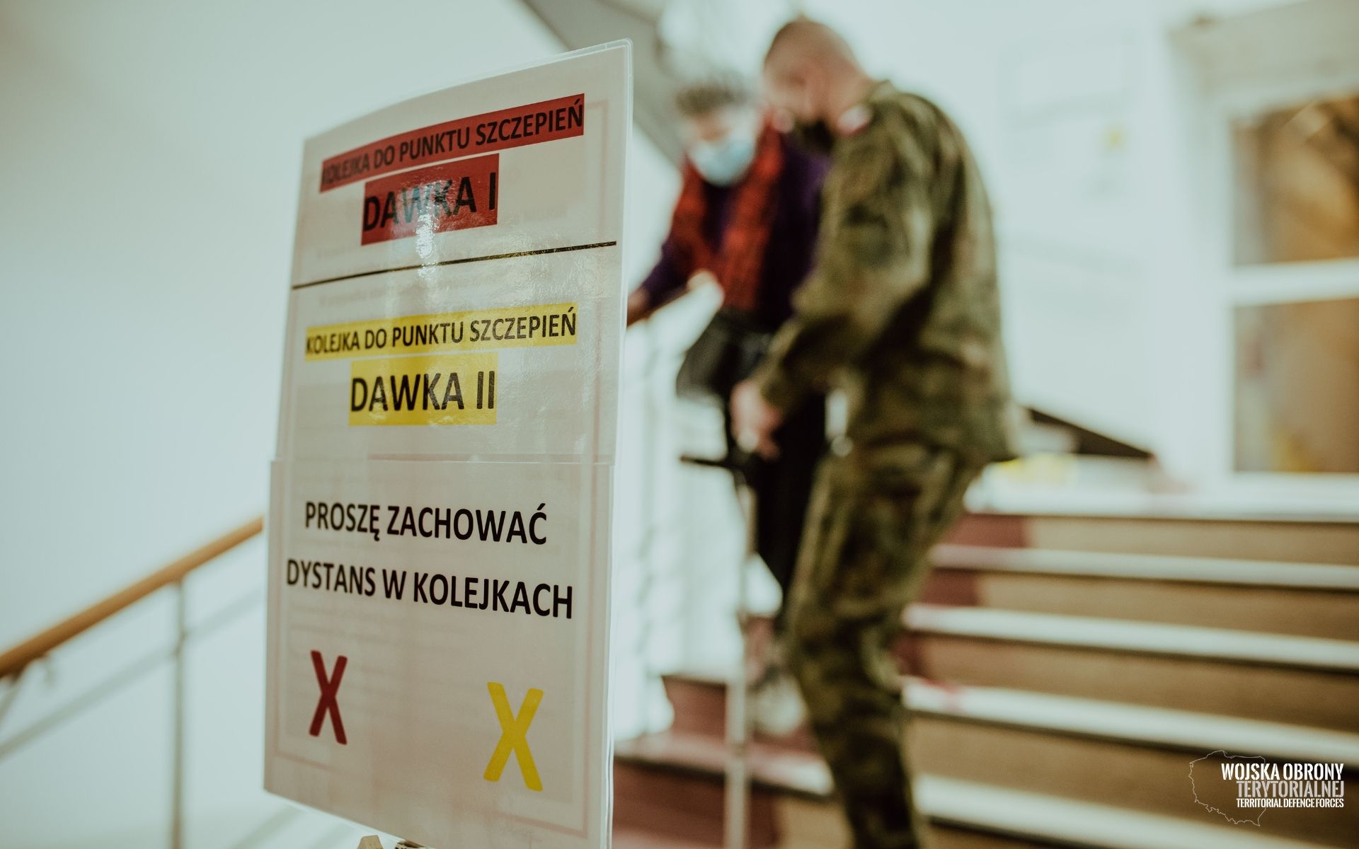 Obraz przedstawiający Komunikat dot. wsparcia szpitala tymczasowego EXPO przez żołnierzy 11 Małopolskiej Brygady Obrony Terytorialnej