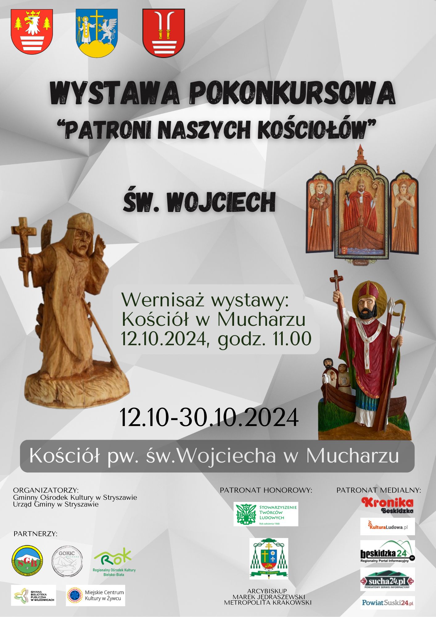 Obraz przedstawiający Zaproszenie na wernisaż ogólnopolskiego konkursu rzeźbiarskiego
