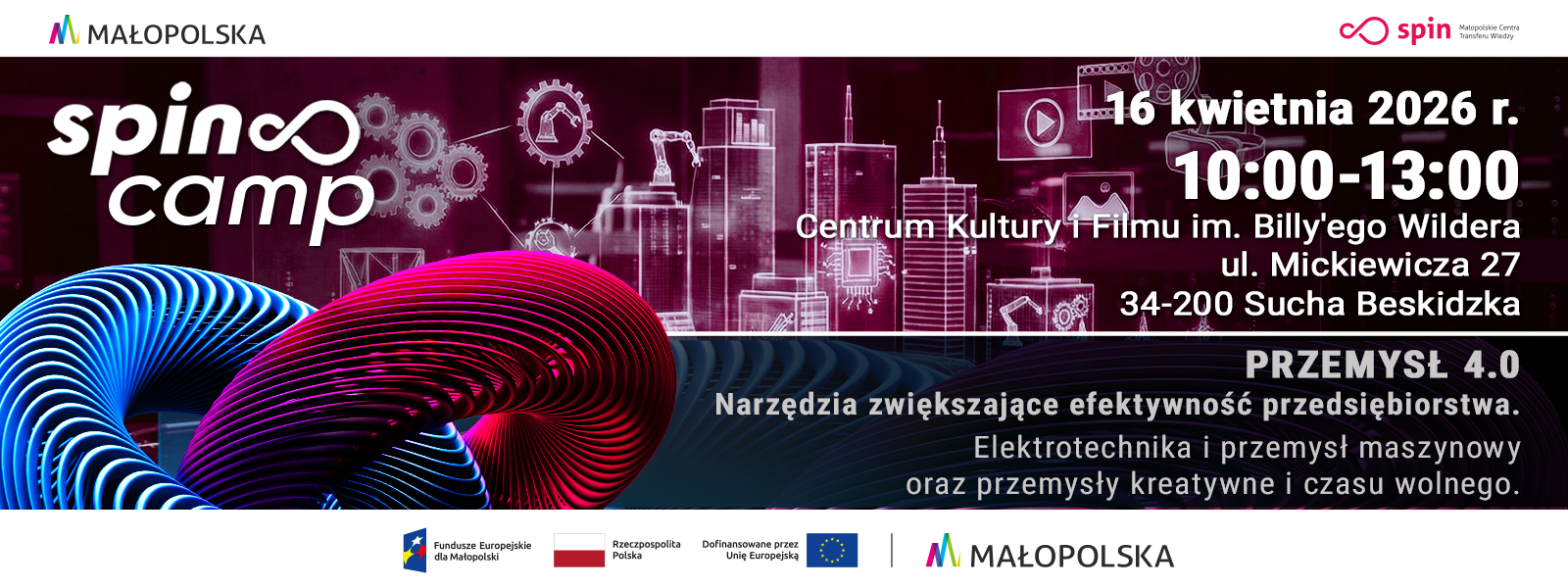 Obraz przedstawiający Uzyskaj przewagę dzięki technologiom kosmicznym i Przemysłowi 4.0  -  już wkrótce kolejny SPIN CAMP!