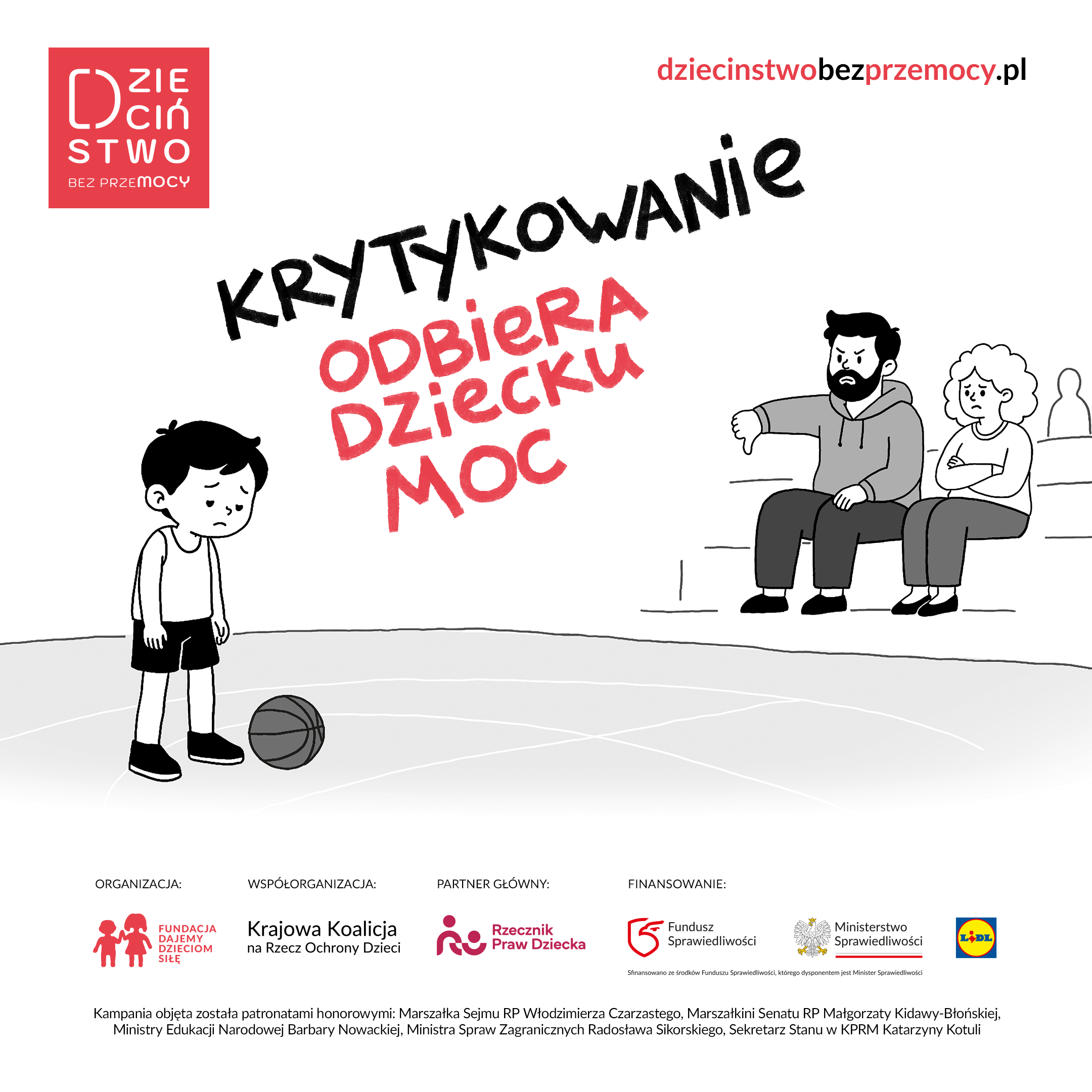 Obraz przedstawiający KRYTYKOWANIE ODBIERA DZIECKU MOC