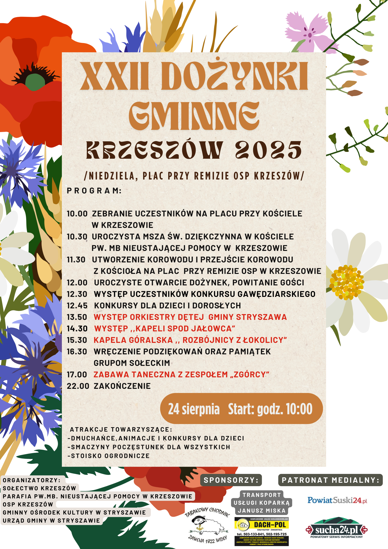 Obraz przedstawiający Program Gminnych Dożynek 2025
