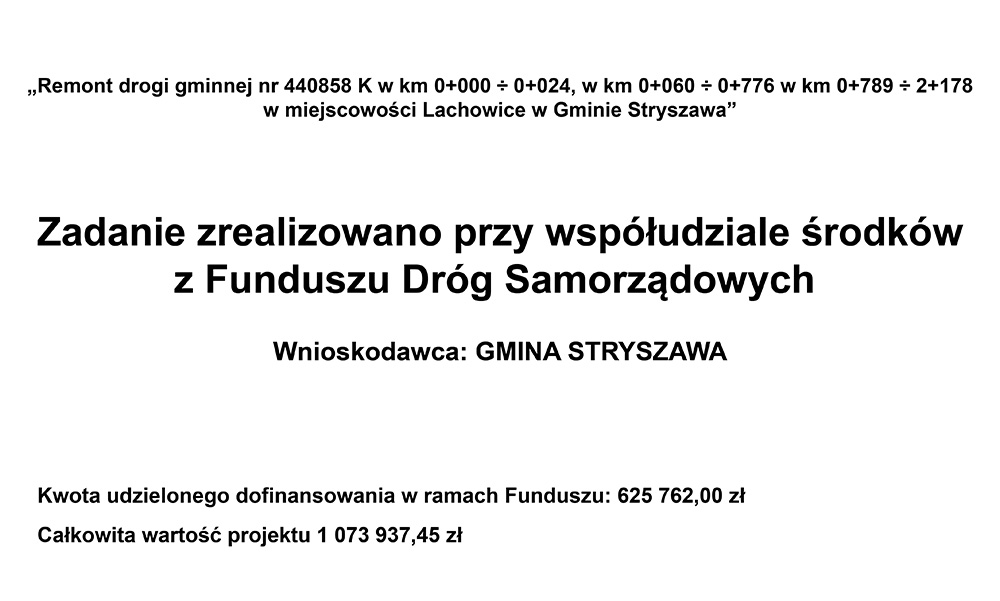 Obraz przedstawiający Remont nawierzchni drogi w Lachowicach