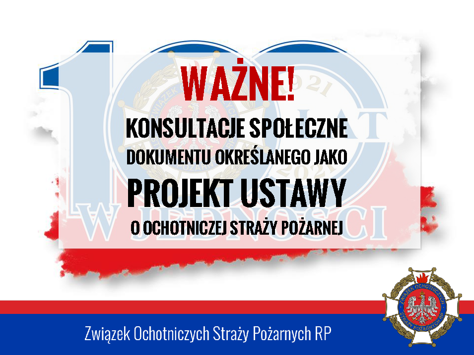 Obraz przedstawiający Konsultacje społeczne dokumentu określanego jako  projekt ustawy o ochotniczej straży pożarnej