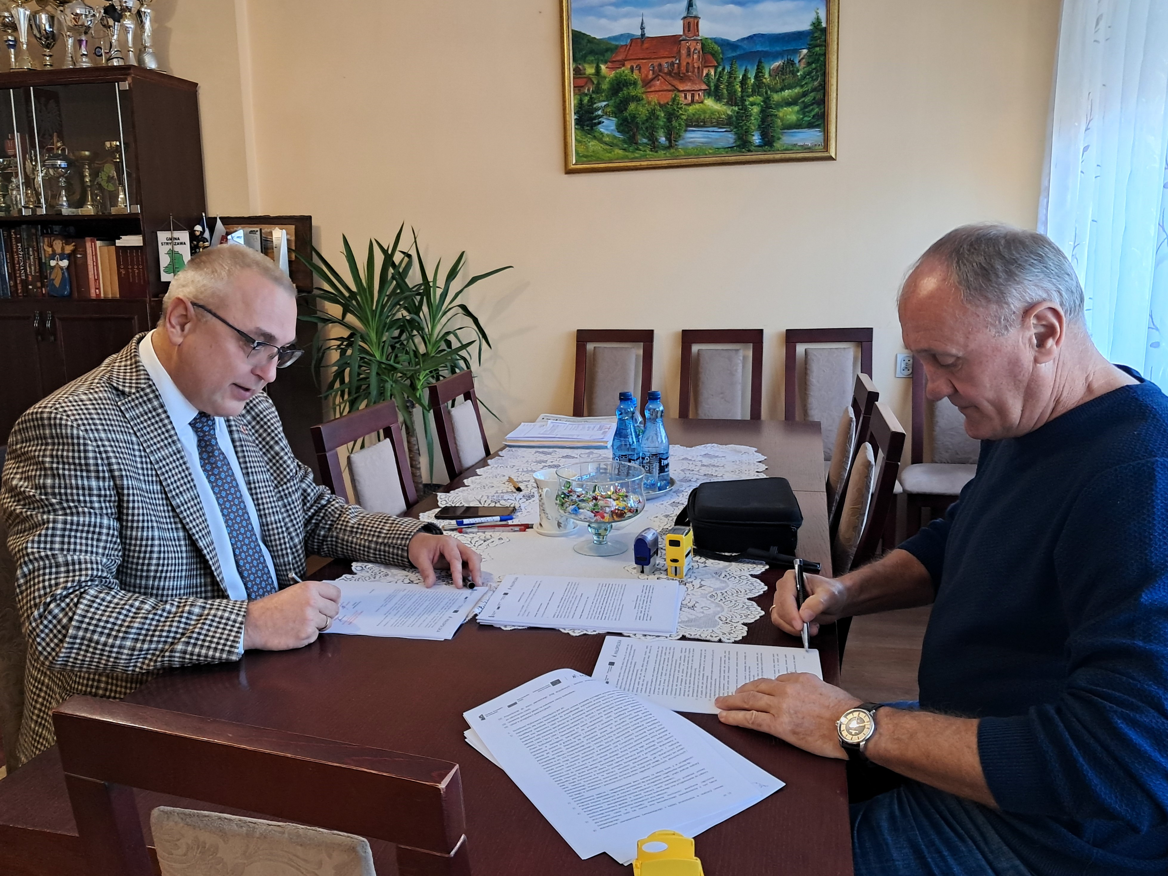 Obraz przedstawiający Budowa zbiornika wyrównawczego wody pitnej w Stryszawie