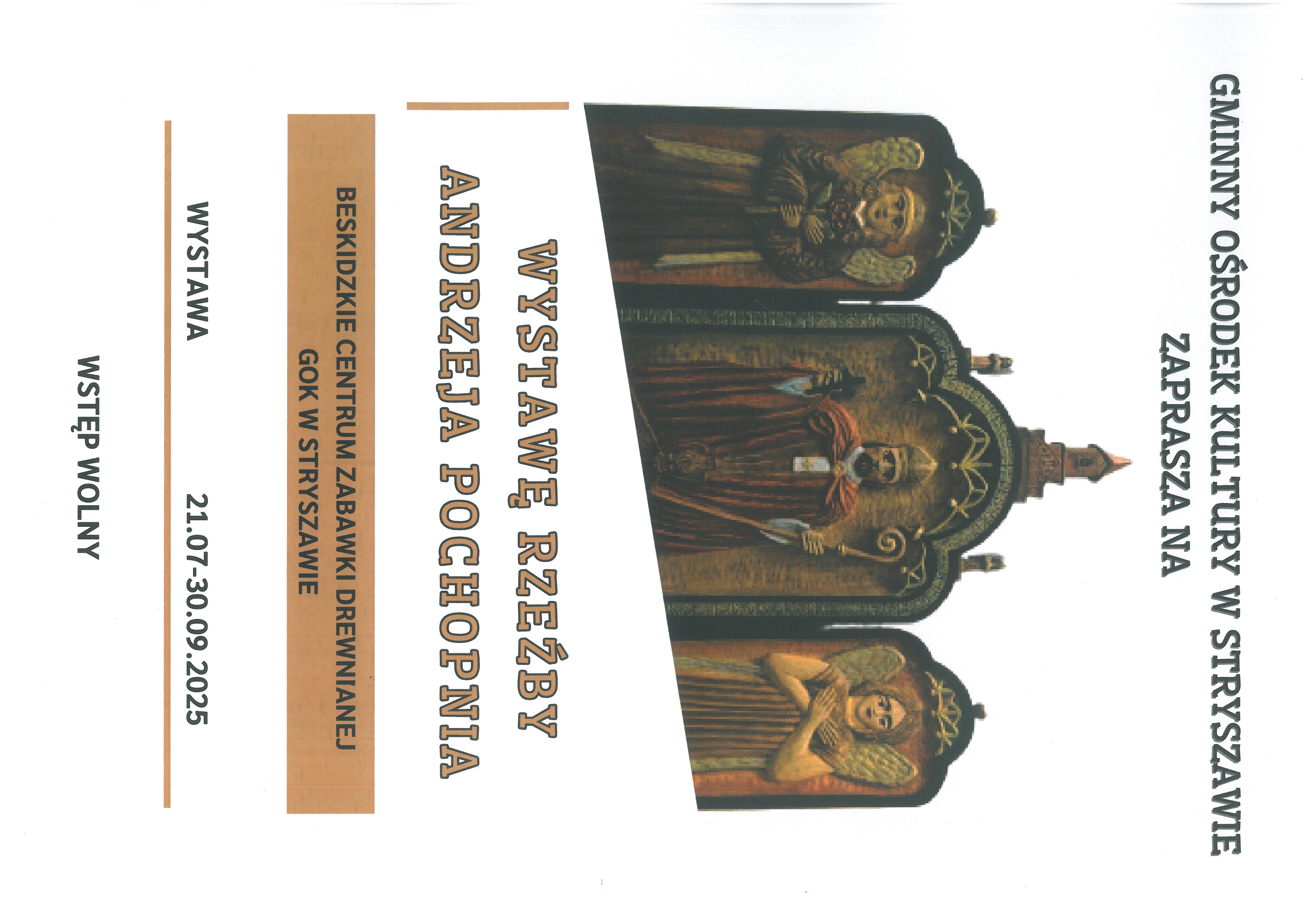 Obraz przedstawiający Wystawa rzeźb Andrzeja Pochopnia