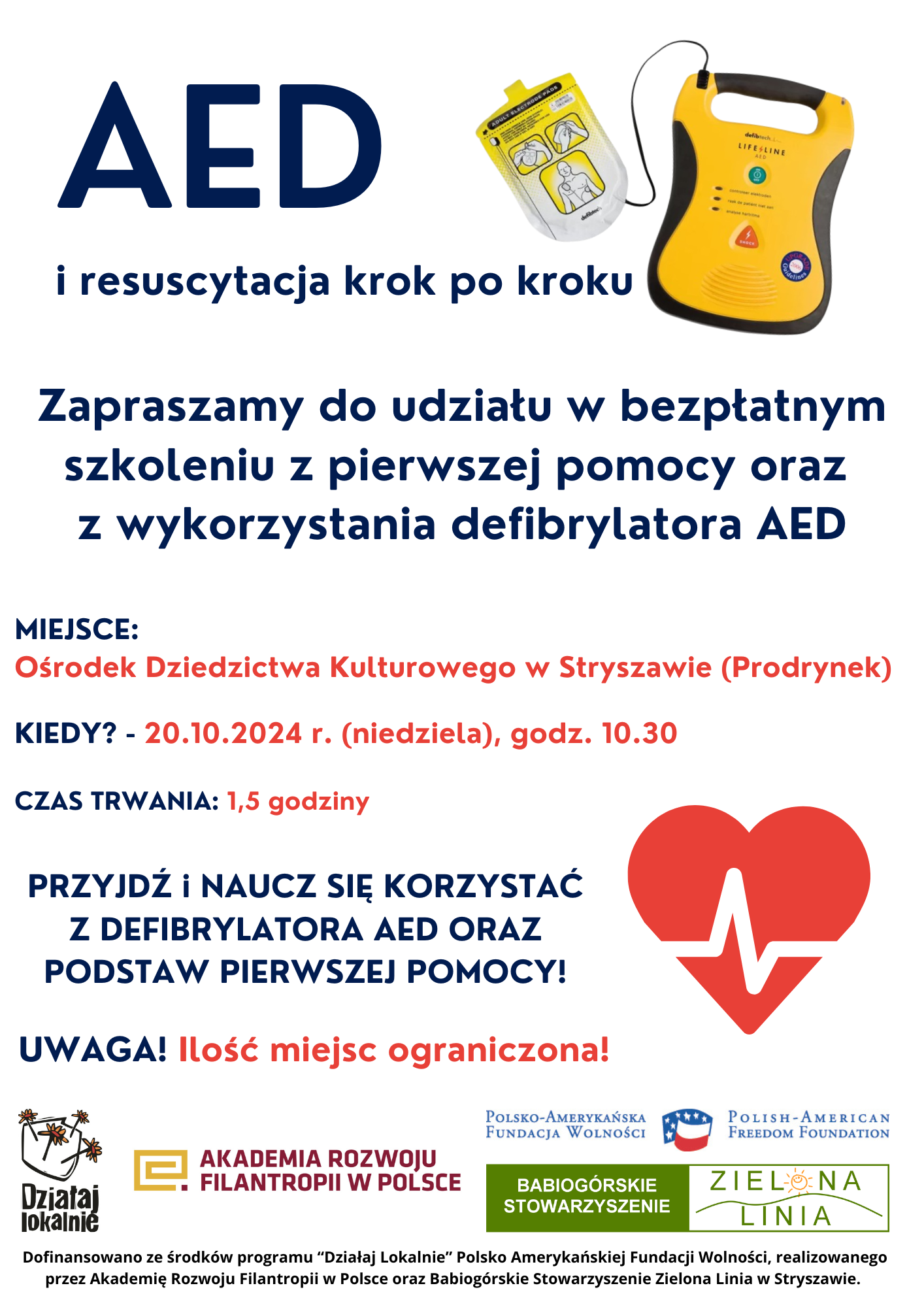 Obraz przedstawiający Szkolenie dla mieszkańców Stryszawy dolnej z wykorzystania AED
