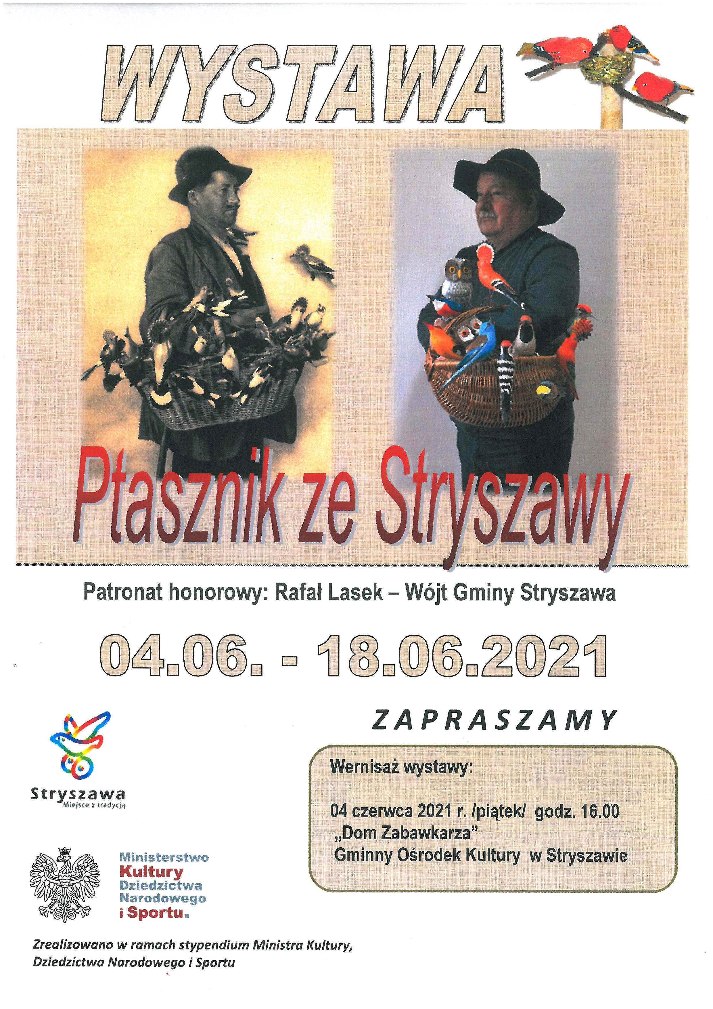 Obraz przedstawiający Zaproszenie na wystawę pt. Ptasznik ze Stryszawy