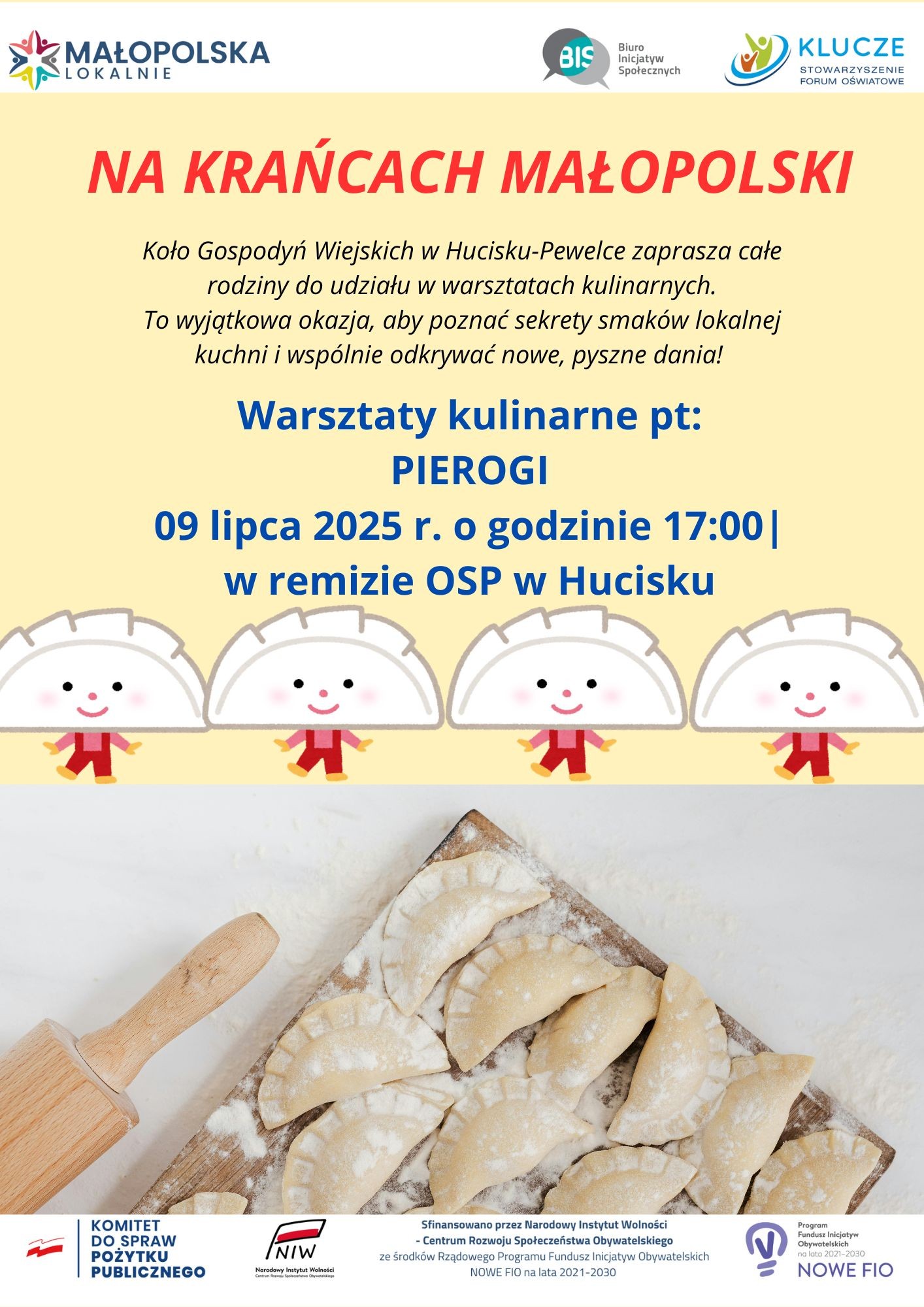 Obraz przedstawiający Warsztaty w Hucisku z lepienia pierogów