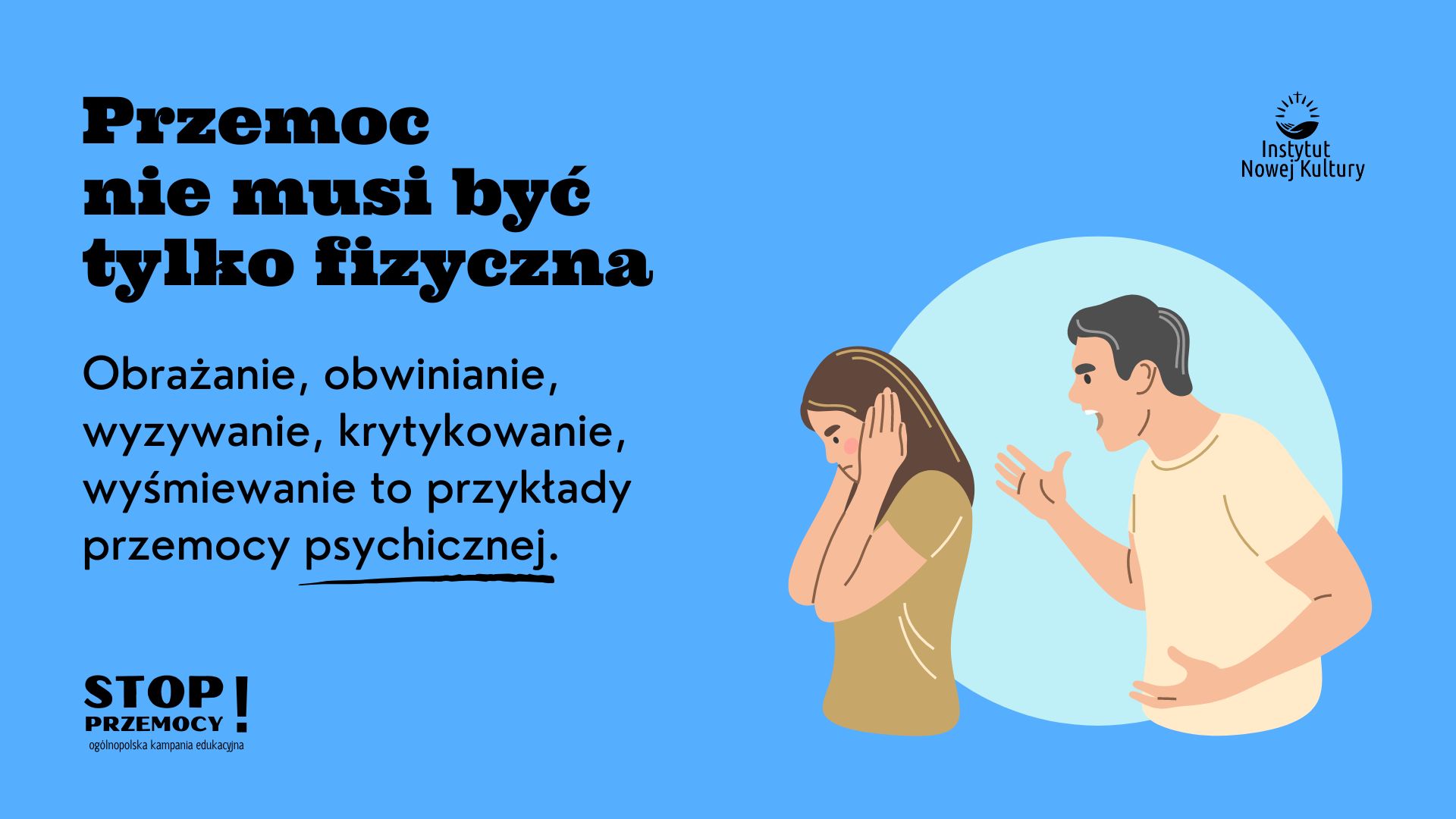 Obraz przedstawiający STOP PRZEMOCY – OGÓLNOPOLSKA KAMPANIA EDUKACYJNA