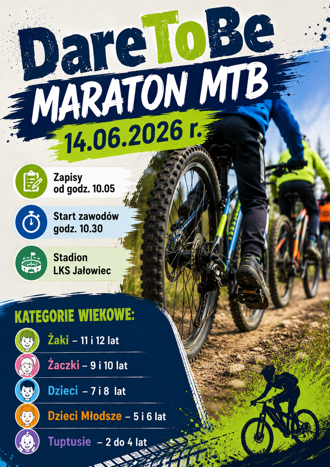 Obraz przedstawiający Zawody rowerowe dla dzieci