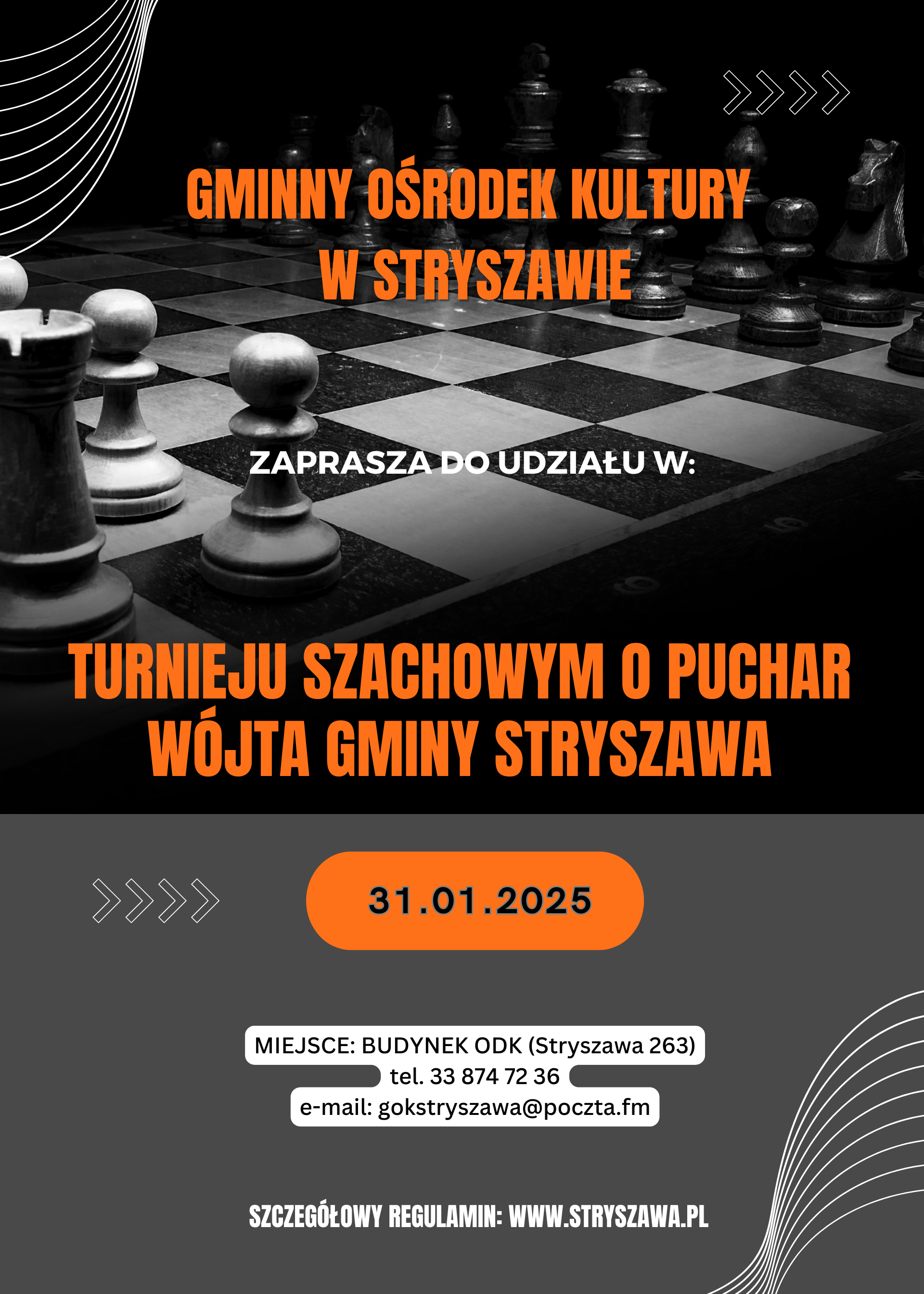 Obraz przedstawiający Turniej Szachowy o Puchar Wójta Gminy Stryszawa 2025