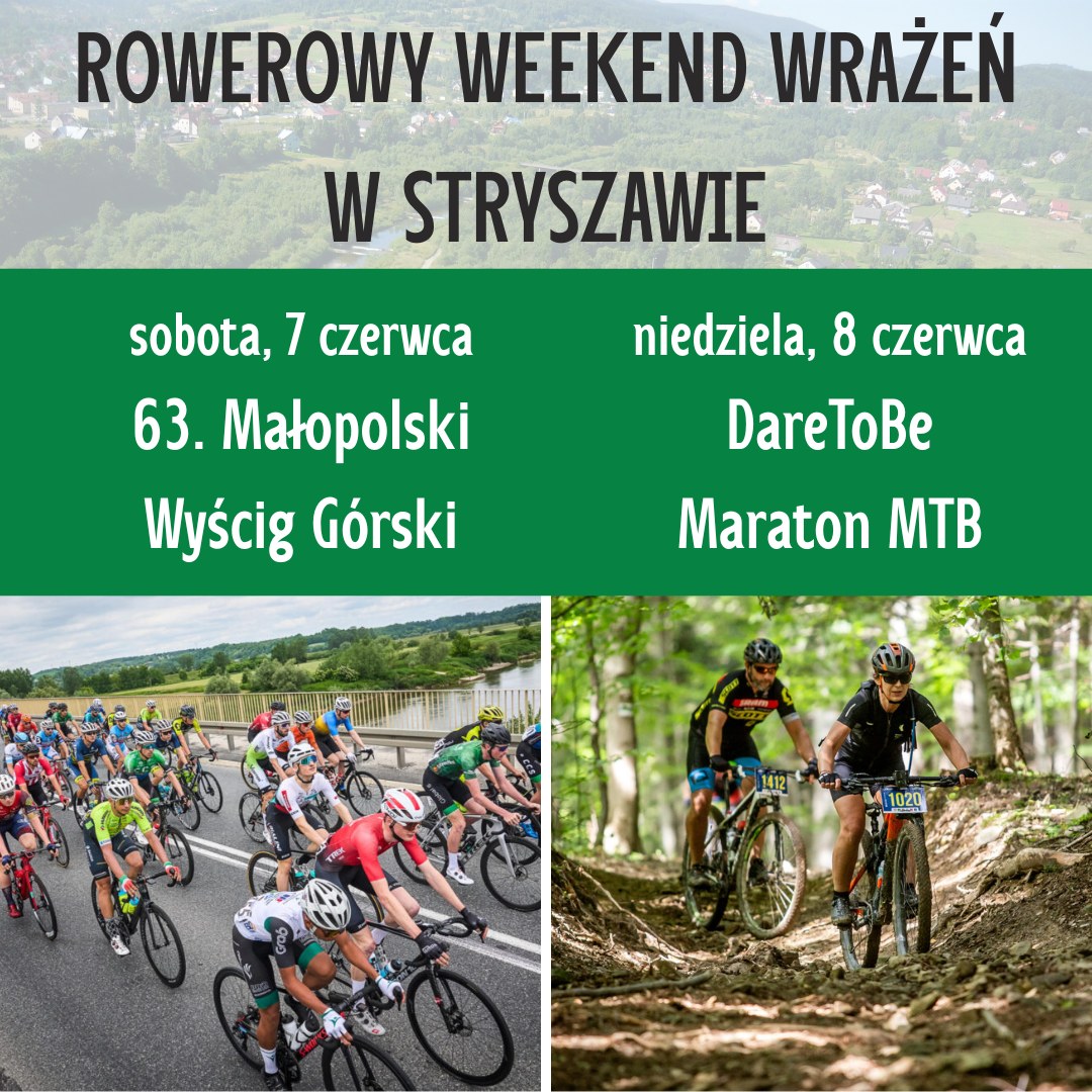 Obraz przedstawiający Rowerowy weekend wrażeń w Stryszawie