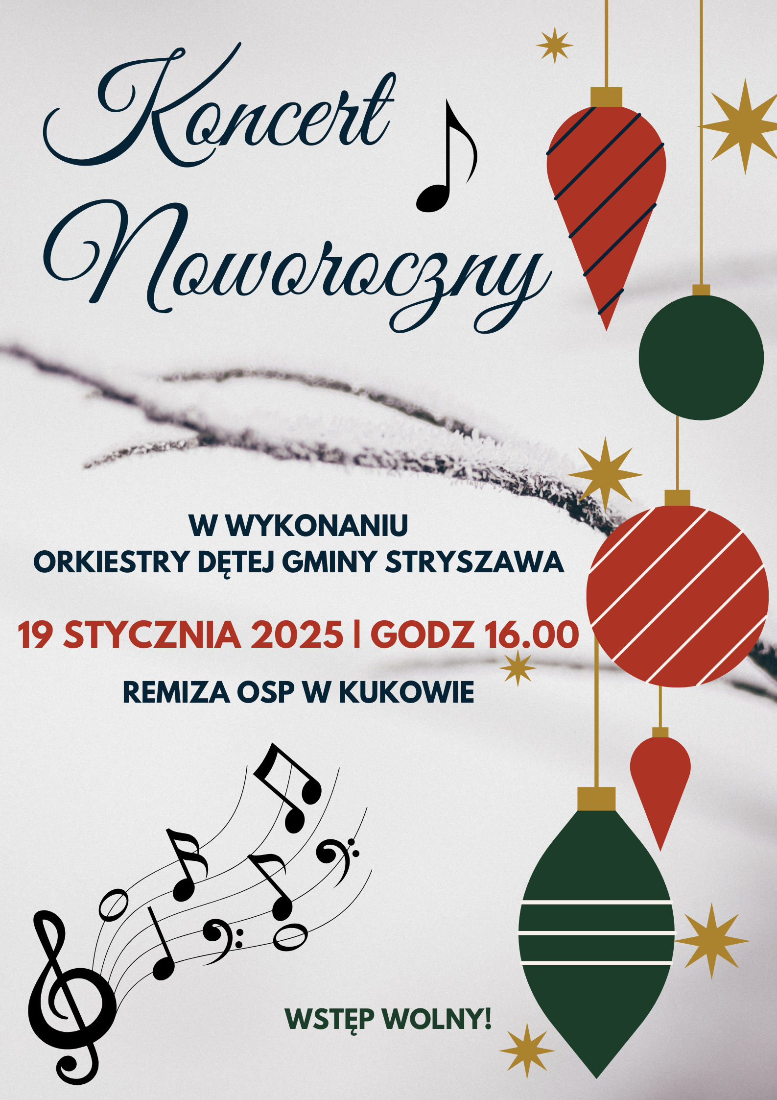 Obraz przedstawiający Zaproszenie na Koncert Noworoczny 2025