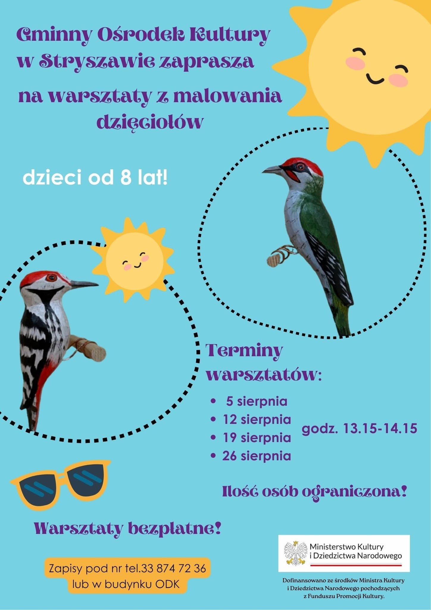 Obraz przedstawiający Warsztaty z malowania dzięciołów