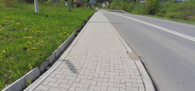 obraz na stronie Budowa chodnika w ciągu drogi wojewódzkiej 946 Żywiec - Sucha Beskidzka w miejscowości Stryszawa