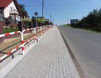 Obraz przedstawiający Budowa chodnika w miejscowości Krzeszów