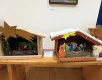 Obraz przedstawiający Gminny etap konkursu Babiogórska Szopka Regionalna. Edycja 2025.