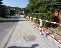 Obraz przedstawiający Budowa chodnika w miejscowości Krzeszów