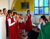 Obraz przedstawiający Gminne Dożynki w Hucisku