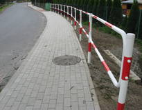 Obraz przedstawiający Budowa chodnika w miejscowości Kurów