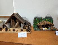 Obraz przedstawiający Gminny etap konkursu Babiogórska Szopka Regionalna. Edycja 2025.