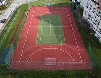 Obraz przedstawiający Modernizacja boiska wielofunkcyjnego w miejscowości Krzeszów