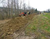 Obraz przedstawiający Budowa sieci kanalizacji sanitarnej w miejscowości Krzeszów gmina Stryszawa – etapy 1A